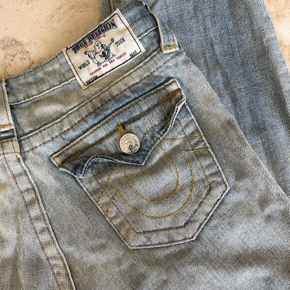 True Religion Halle Flap Pocket Skinny Fit 100% Cotton Jeans - Picture 5 of 12